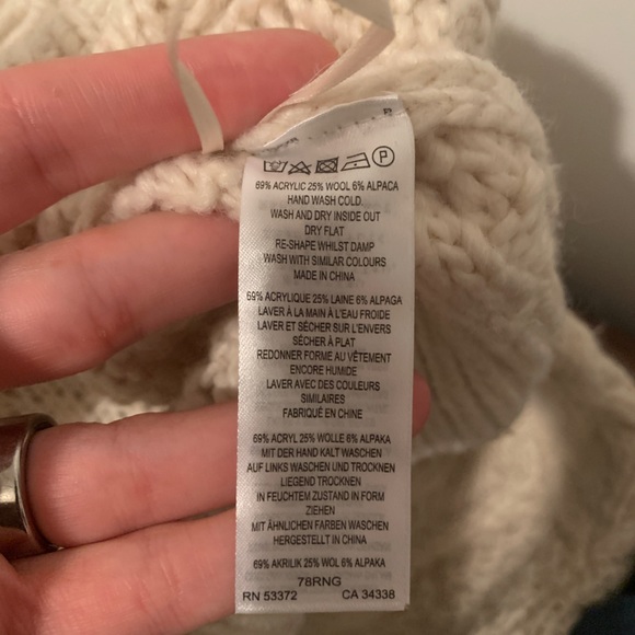 French connection cropped cable knit calina jumper - medium - Picture 9 of 15